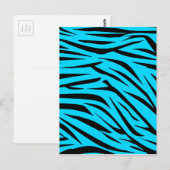 Carte Postale Turquoise et noir Zebra Stripes (Devant / Derrière)