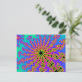 Carte Postale Turquoise et rose (Debout devant)