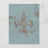 Carte Postale Turquoise Fleur De lis (Devant)