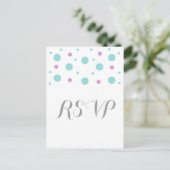 Carte Postale Turquoise Fuchsia Confetti Response (Debout devant)