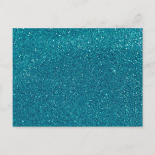 Carte Postale Turquoise Glitter