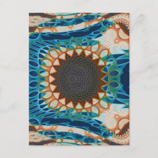 Carte Postale Turquoise Gold Sun Southwestern Art (Devant)