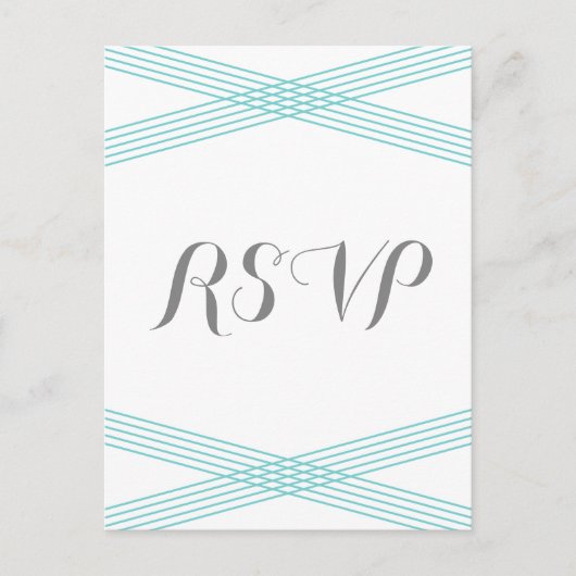 Carte Postale Turquoise Modern Deco Response (Devant)