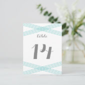 Carte postale Turquoise Modern Deco Table (Debout devant)