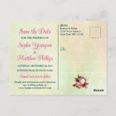 Carte Postale Turquoise, Navy, Green, Gold Bold Florals Enregist (Dos)