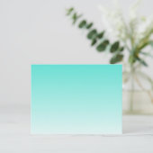 Carte Postale Turquoise Ombre Blank (Debout devant)