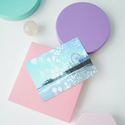 Carte Postale Turquoise Père Noël Monica Pier Spiderweb