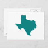 Carte Postale Turquoise pour le Texas (Devant / Derrière)