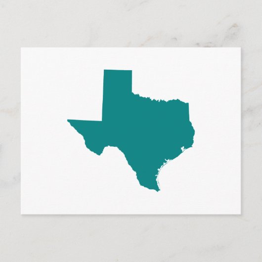 Carte Postale Turquoise pour le Texas (Devant)