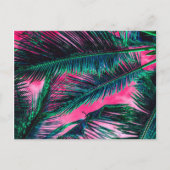 Carte Postale Turquoise rose Tropical Summer Palm Tree Fronds (Devant)