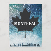 Carte postale Turquoise Silhouette de Montréal QC  (Devant)