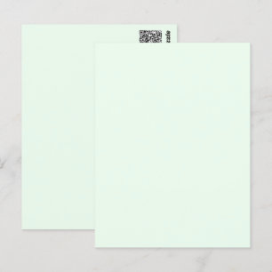 Carte Postale Turquoise Vert Doux Pale Blanc Pastel Couleur Soli