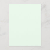 Carte Postale Turquoise Vert Doux Pale Blanc Pastel Couleur Soli (Devant)