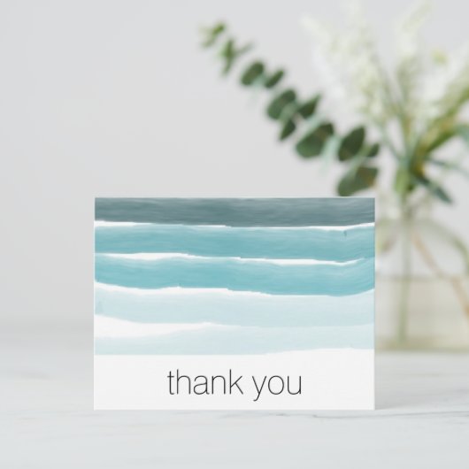 Carte postale turquoise Watercolor (Debout devant)