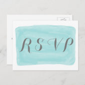 Carte Postale Turquoise Watercolor Response (Devant / Derrière)