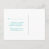 Carte postale turquoise Whimsical Flourd Monogramm (Dos)