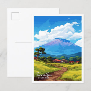 Carte Postale Turrialba Costa Rica Voyage Vintage Illustration