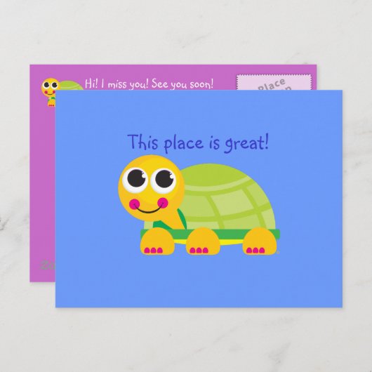 Carte postale Turtle (Devant / Derrière)