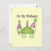 Carte Postale Turtle 4th Birthday Tshirts et cadeaux (Devant / Derrière)