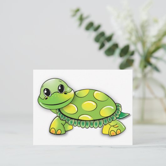 CARTE POSTALE TURTLE CARTOON (Debout devant)