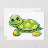 CARTE POSTALE TURTLE CARTOON (Devant / Derrière)