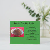Carte Postale Turtle Cookie Balls (Debout devant)