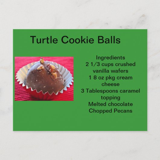 Carte Postale Turtle Cookie Balls (Devant)
