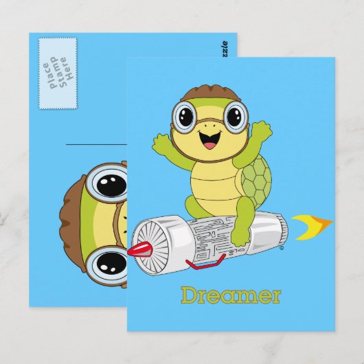 Carte postale Turtle Dreamer™ (Devant / Derrière)