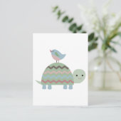 CARTE POSTALE TURTLE ET OISEAU (Debout devant)