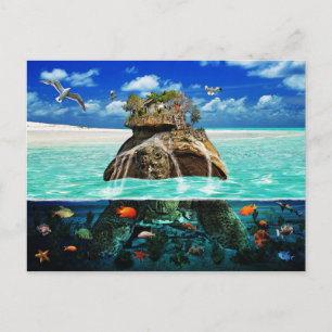 Carte Postale Turtle Island Imaginaire Resort isolé