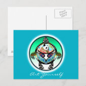 Carte Postale Turtle Panda (Devant / Derrière)