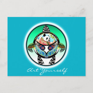 Carte Postale Turtle Panda