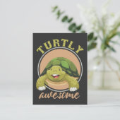 Carte Postale Turtome Répile Aquarium de reptile mignonne tortue (Debout devant)