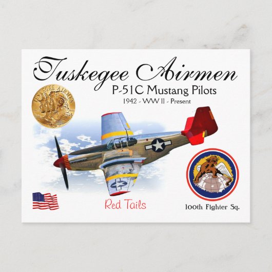Carte postale Tuskegee Airmen (Devant)