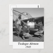 Carte Postale Tuskegee Airmen, 1945 (Devant / Derrière)
