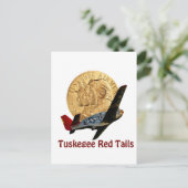 Carte Postale Tuskegee Red tail (Debout devant)