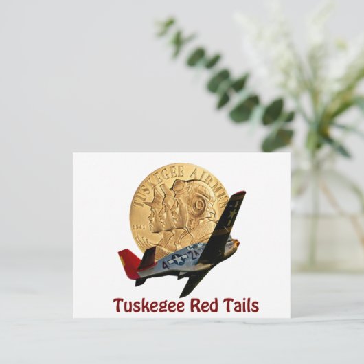 Carte Postale Tuskegee Red tail (Debout devant)