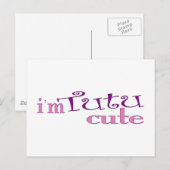 Carte Postale Tutu mignon (ballet) (Devant / Derrière)