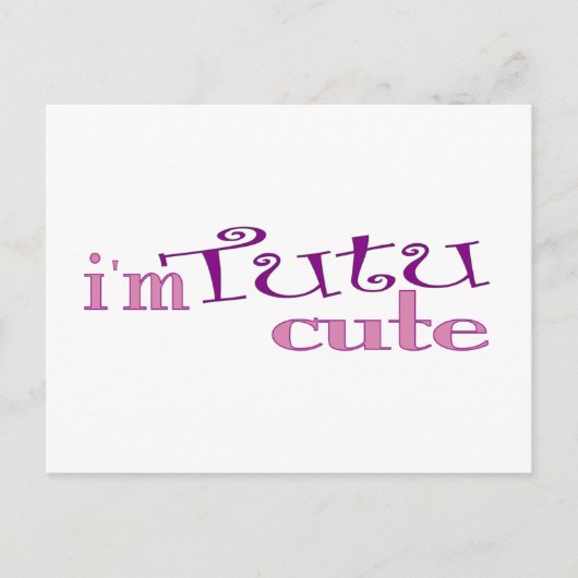 Carte Postale Tutu mignon (ballet) (Devant)