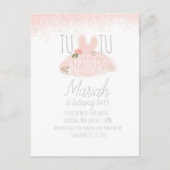 Carte Postale Tutu Minimal Fille Anniversaire Deux Ans Paillette (Devant)