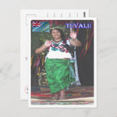Carte Postale Tuvalu - Danseur - (Devant / Derrière)