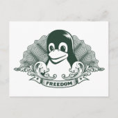 Carte Postale Tux Penguin - (Linux, Open Source, Copyleft, FSF) (Devant)