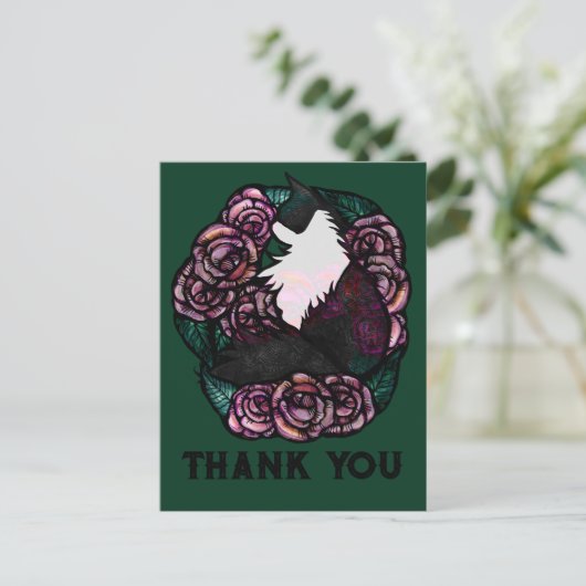 Carte Postale Tuxedo Chat Chats chats noir et blanc (Debout devant)