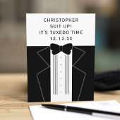 Carte Postale Tuxedo Mariage Bow Cravate Groomsman Proposition C