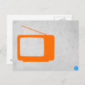 Carte Postale TV orange (Devant / Derrière)
