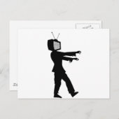 Carte Postale TV zombie (Devant / Derrière)