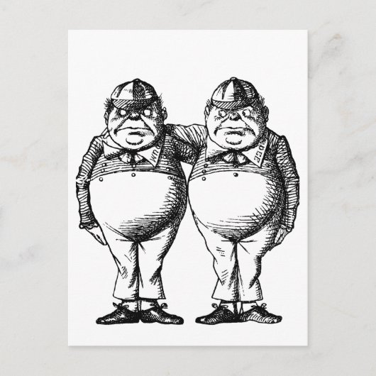 Carte Postale Tweedle Dee et Tweedle Dum (Devant)