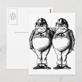 Carte Postale Tweedle Dee et Tweedle Dum (Devant / Derrière)