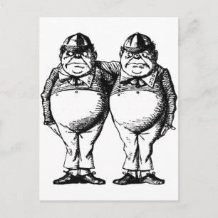 Carte Postale Tweedle Dee et Tweedle Dum