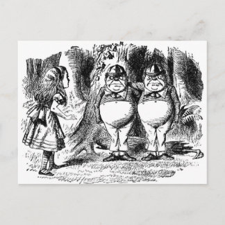 Carte postale Tweedle Dee et Tweedle Dum